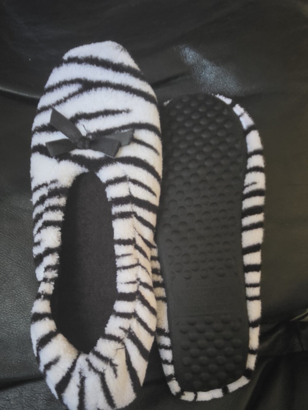 Gold Toe Ballet Slipper Zebra Print SzS 5-6 NWT - Picture 6 of 8